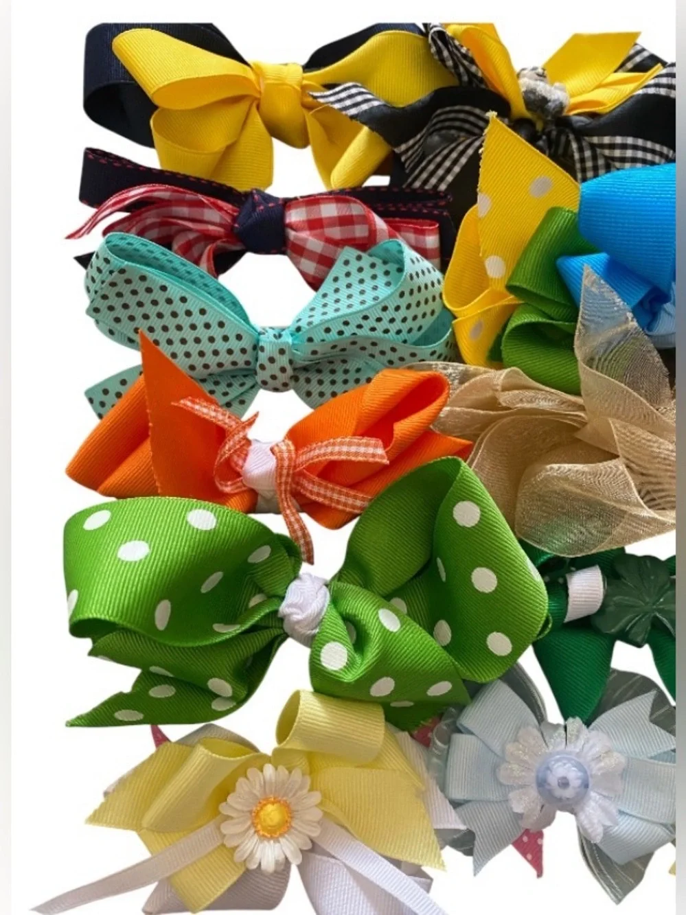 20pc Bright Mixed Ribbon Hair Bow Set - Multicolor Pack